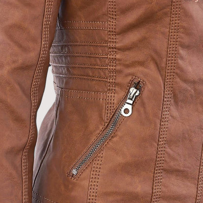 Laurina – Giacca Biker Aderente con Cappuccio