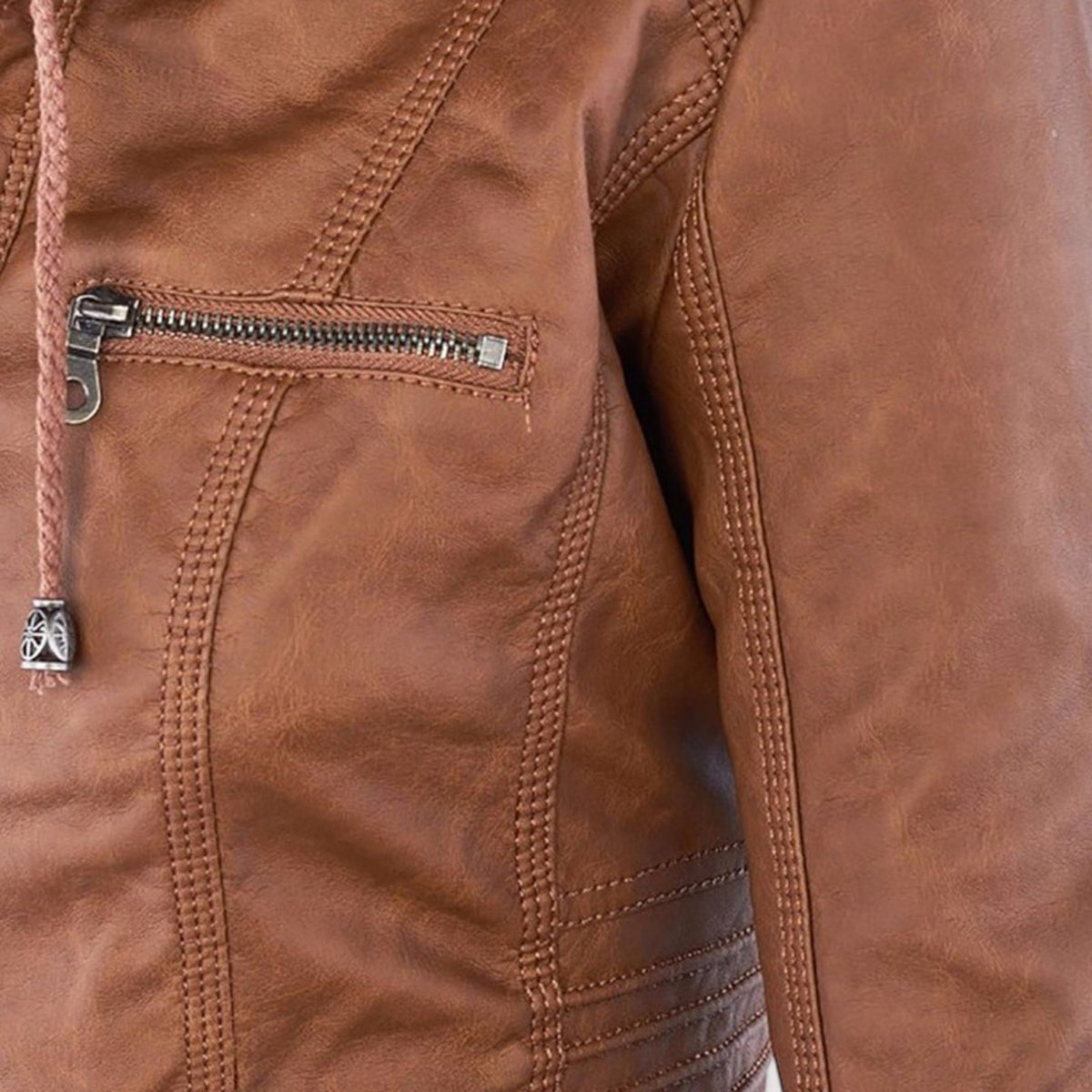 Laurina – Giacca Biker Aderente con Cappuccio