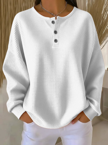 Marta | Maglione Semplice in Punto Gofre
