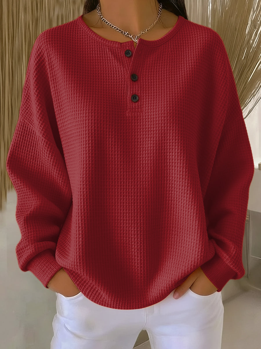 Marta | Maglione Semplice in Punto Gofre