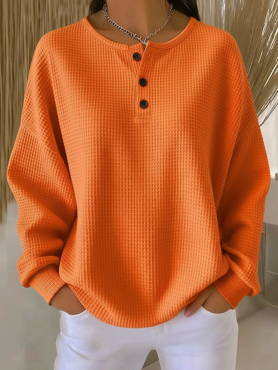 Marta | Maglione Semplice in Punto Gofre