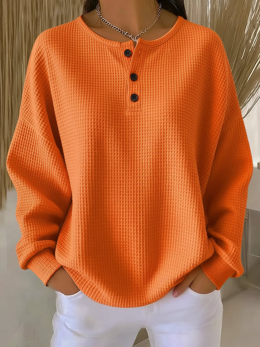 Marta | Maglione Semplice in Punto Gofre