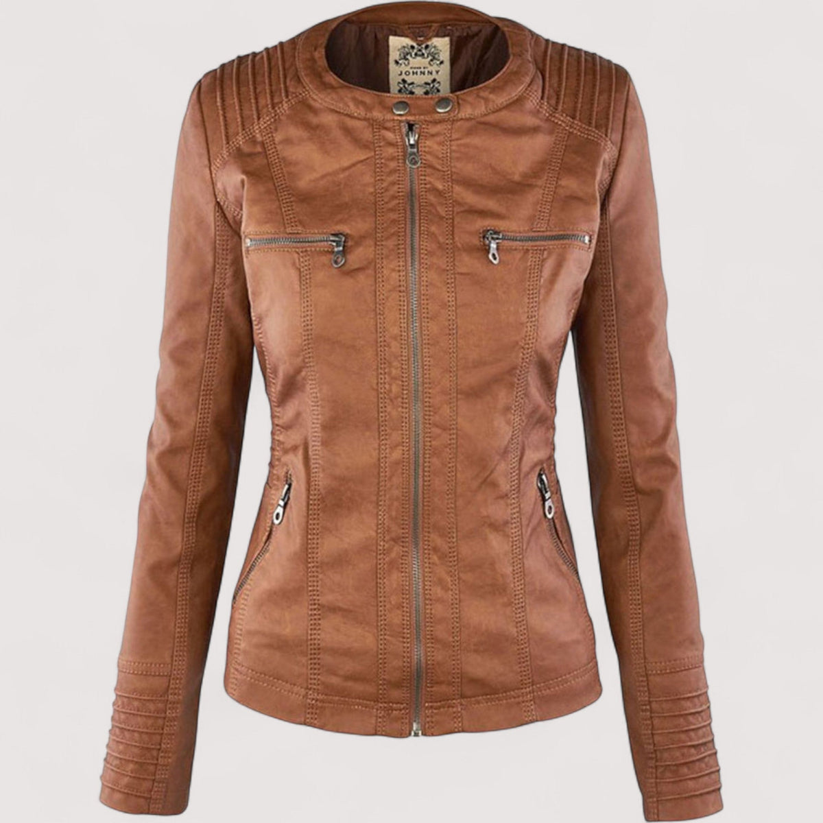 Laurina – Giacca Biker Aderente con Cappuccio