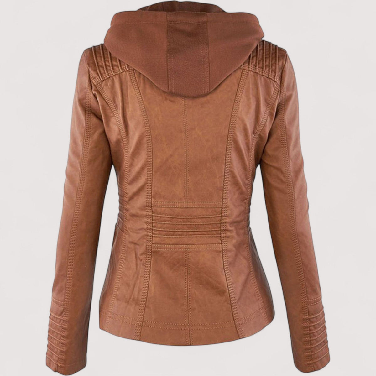 Laurina – Giacca Biker Aderente con Cappuccio