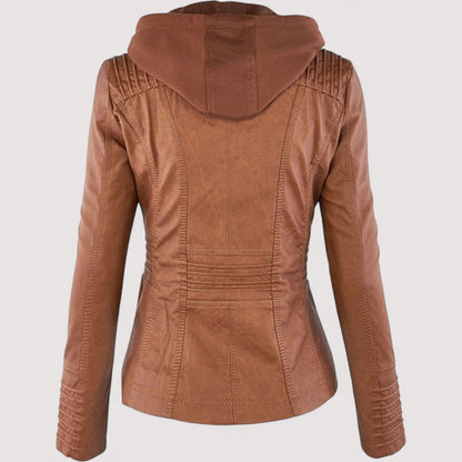 Laurina – Giacca Biker Aderente con Cappuccio