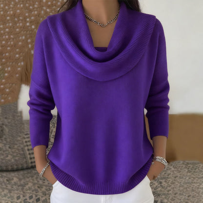 Giuliana | Maglione a Collo Drappeggiato