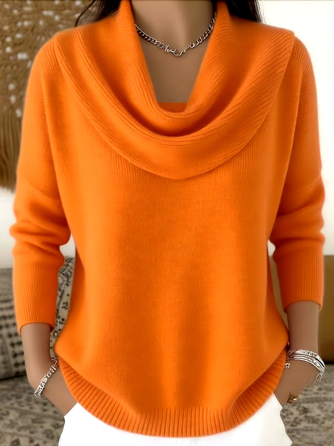 Giuliana | Maglione a Collo Drappeggiato
