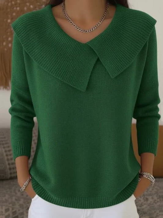 Sveva | Maglione a Collo con Drappeggio
