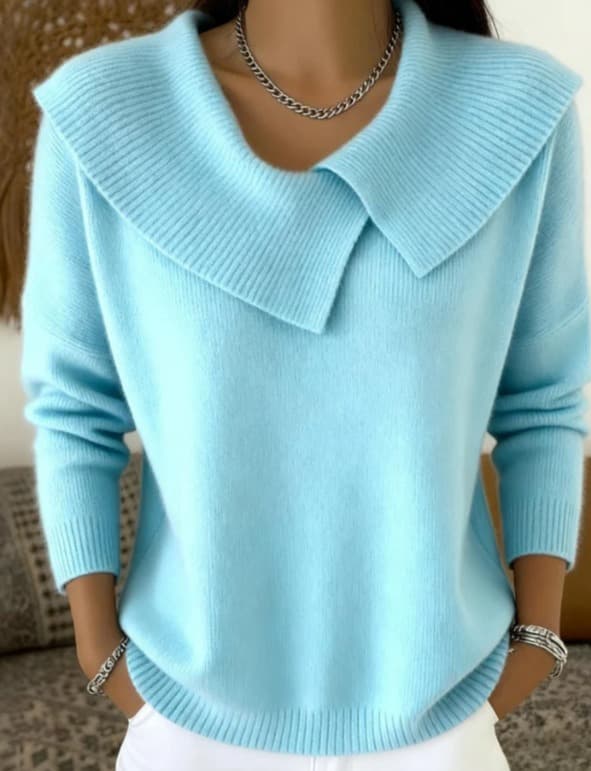 Sveva | Maglione a Collo con Drappeggio