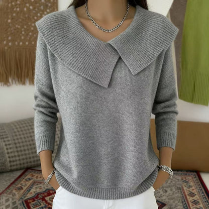 Sveva | Maglione a Collo con Drappeggio