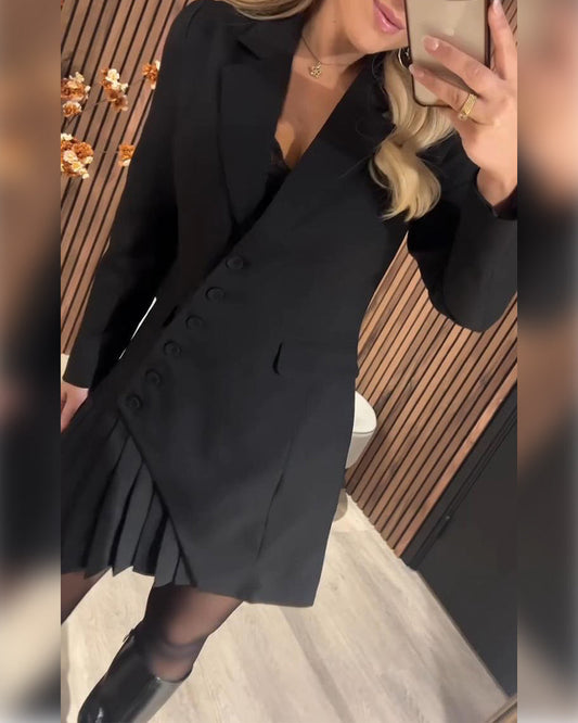Viviana | Mini Abito Stile Blazer con Colletto a Revers