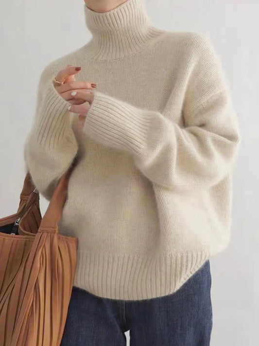 Maglione Cashmere Collo Alto Morbido