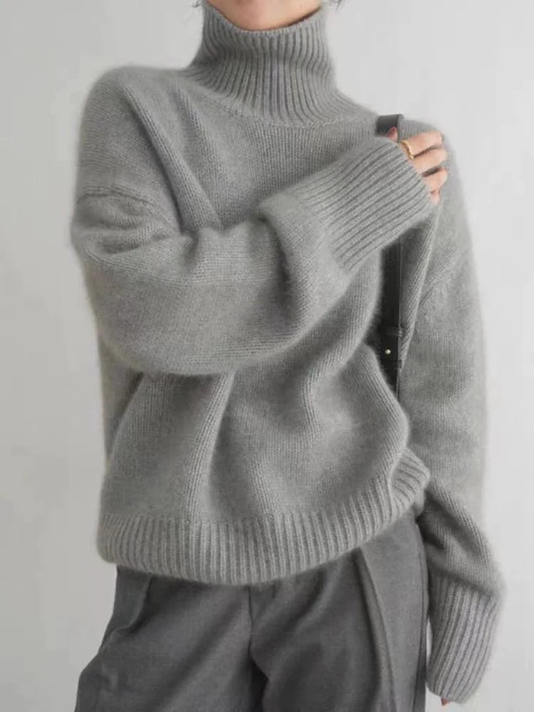 Maglione Cashmere Collo Alto Morbido