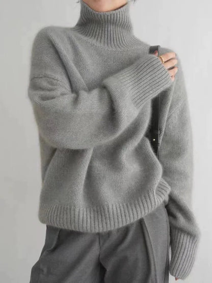 Maglione Cashmere Collo Alto Morbido