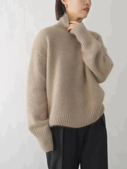Maglione Cashmere Collo Alto Morbido