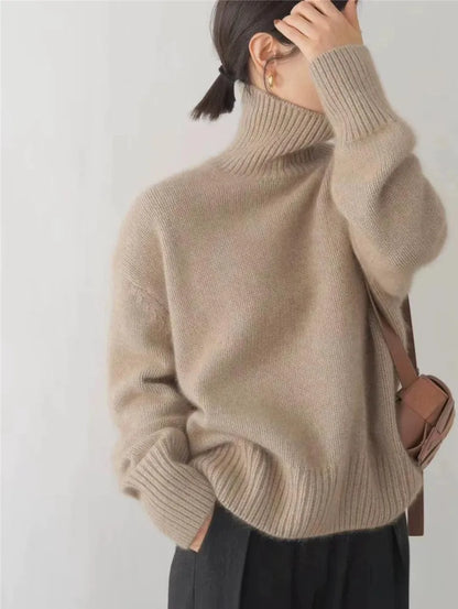 Maglione Cashmere Collo Alto Morbido